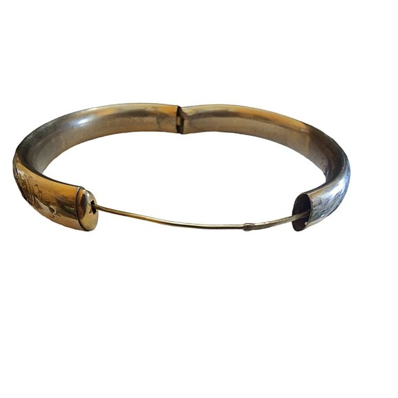 Vintage Gold Filled Engraved Bangle Bracelet (A2662) - Picture 5 of 5